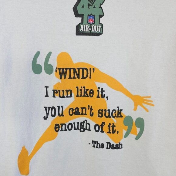 NFL Air It Out T Shirt Mens Size Large Vintage 90s 4 On 4 Flag Football Dash - Picture 5 of 8